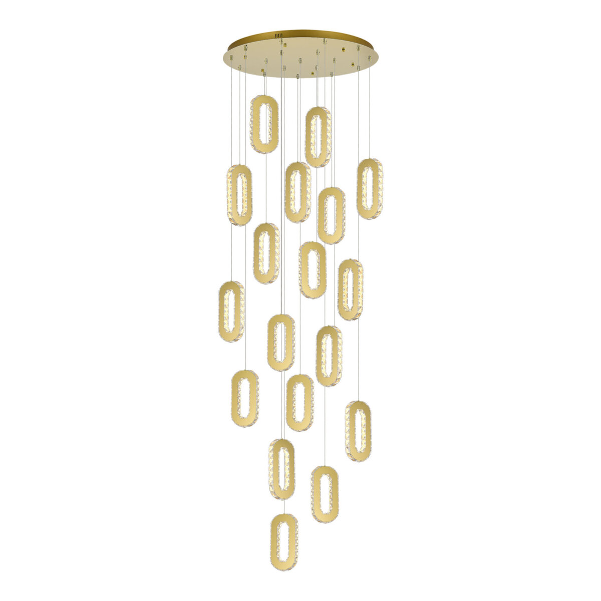 SL6506.203.18 Светильник подвесной ST-Luce Золотистый/Золотистый, Прозрачный LED 18*9W 3000K ЛУНГО — изображение 2