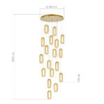 SL6506.203.18 Светильник подвесной ST-Luce Золотистый/Золотистый, Прозрачный LED 18*9W 3000K ЛУНГО — изображение 4