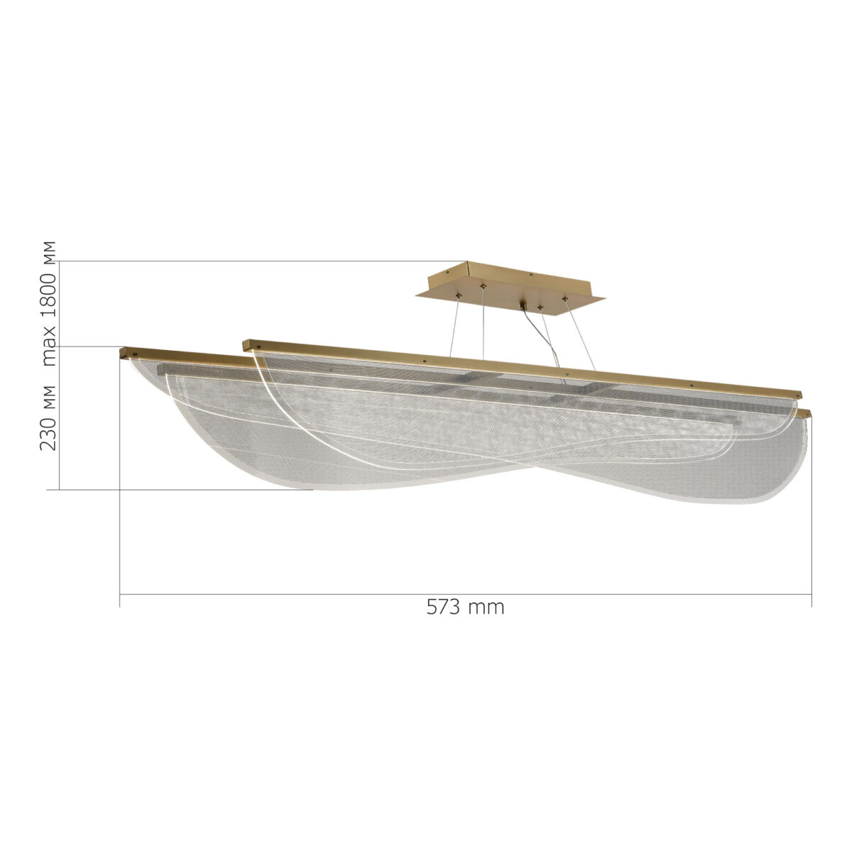 SL6509.223.01 Светильник подвесной ST-Luce Золотистый/Прозрачный LED 1*60W 4000K ФЕЗАЛЕ — изображение 5