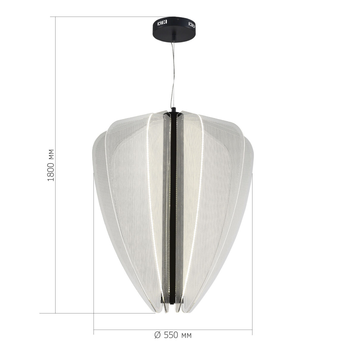 SL6509.413.01 Светильник подвесной ST-Luce Черный/Прозрачный LED 1*75W 4000K ФЕЗАЛЕ — изображение 4