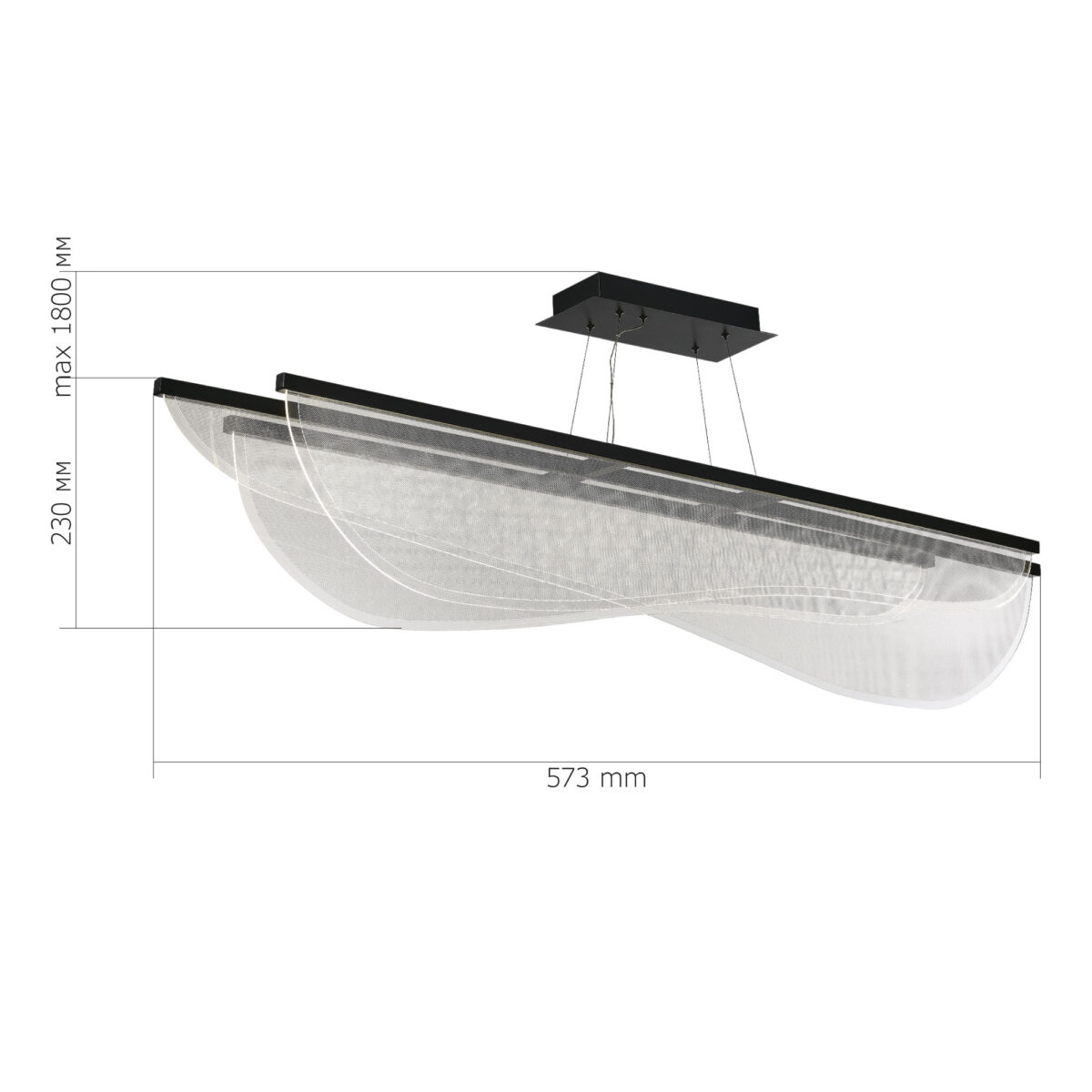 SL6509.423.01 Светильник подвесной ST-Luce Черный/Прозрачный LED 1*60W 4000K ФЕЗАЛЕ — изображение 4