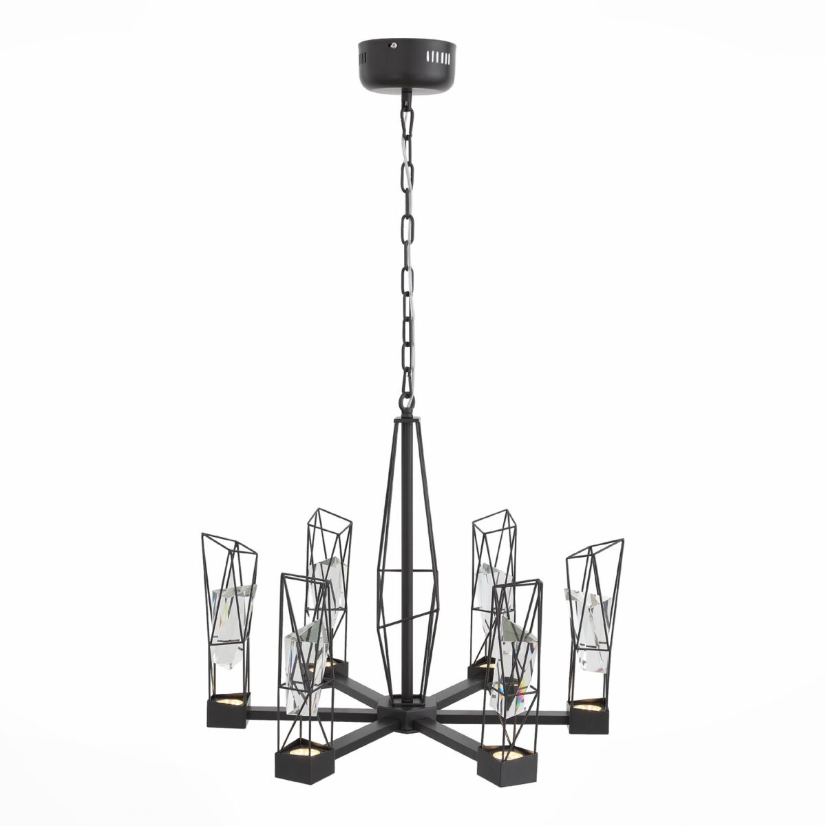 SL815.303.06 Люстра подвесная ST-Luce Серый графит/Серый графит, Прозрачный LED 6*8W 4000K ПРОЖЕТТО — изображение 2