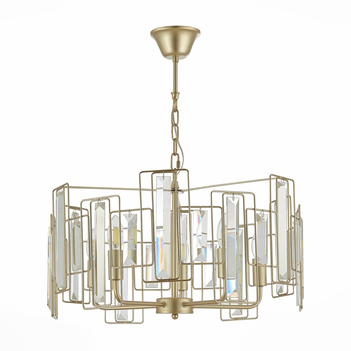 SLE103403-05 Светильник подвесной Шампань/Прозрачный E14 5*40W GIANO — изображение 2