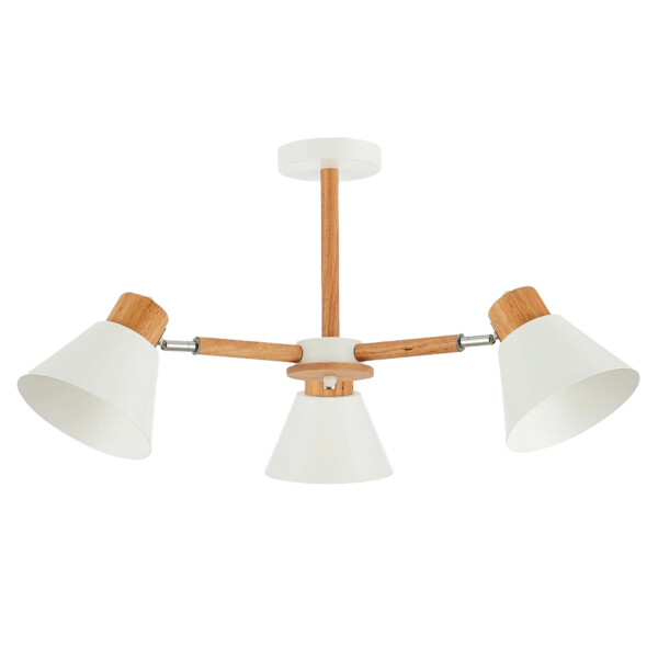 в наличии SLE103702-03 Светильник потолочный Светлое дерево, Белый/Белый E27 3*60W BUVE - купить в интернет-магазине Светильники Торг