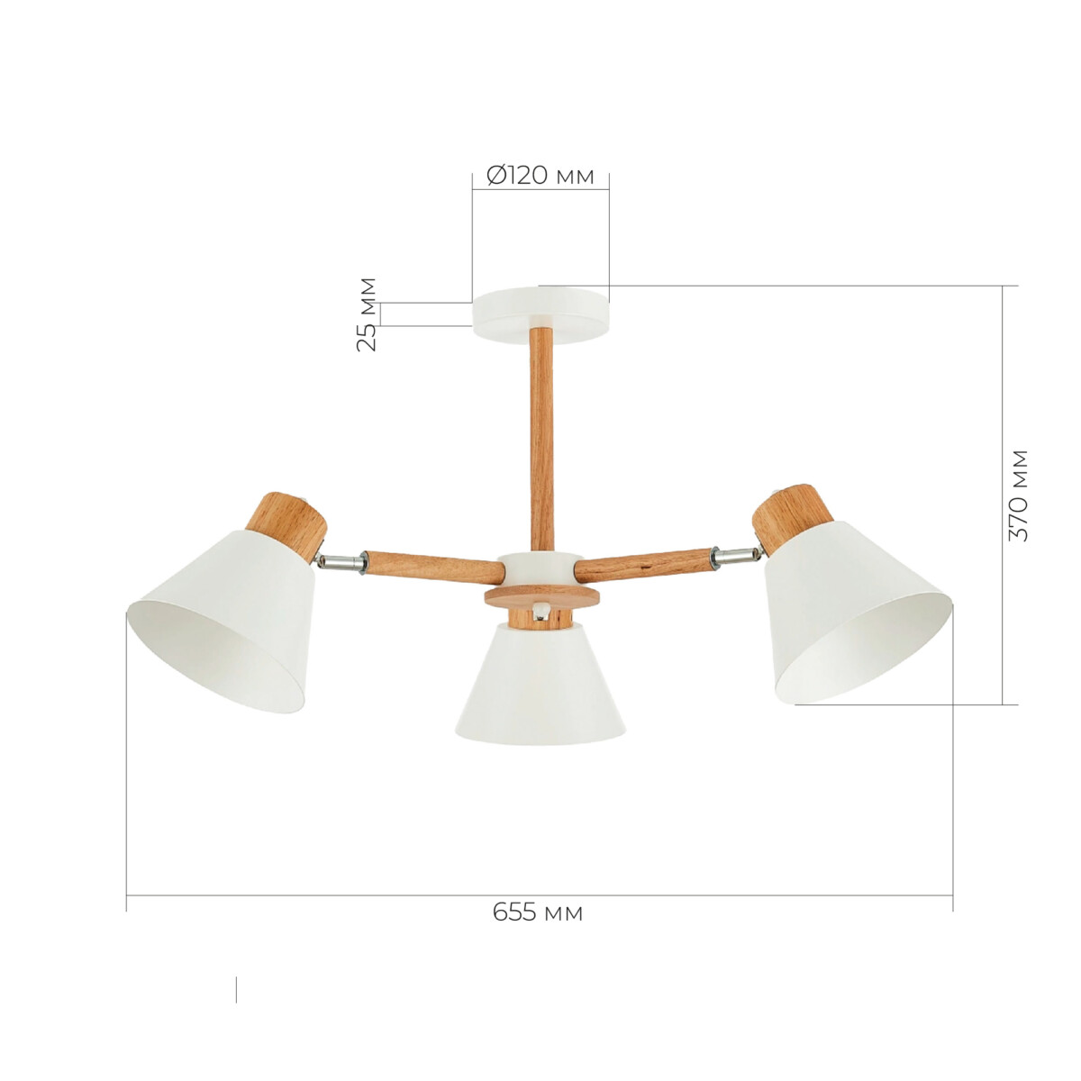 в наличии SLE103702-03 Светильник потолочный Светлое дерево, Белый/Белый E27 3*60W BUVE - купить в интернет-магазине Светильники Торг
