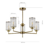 SLE1046-302-05 Светильник потолочный Бронза/Прозрачный E27 5*60W ВЕСТРЕ — изображение 4