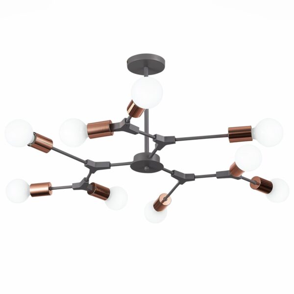 SLE106403-09 Светильник потолочный Серый, Розовое золото E27 9*60W ПАЛАРЕ