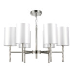 SLE107303-06 Люстра подвесная Никель/Белый E14 6*40W NOIA