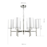 SLE107303-06 Люстра подвесная Никель/Белый E14 6*40W NOIA — изображение 5