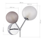 SLE1107-101-02 Светильник настенный Хром/Белый, Серый G9 LED 2*5W 4000K МАЛЬТЕ — изображение 3