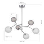 SLE1107-103-06 Светильник подвесной Хром/Белый, Серый G9 LED 6*5W 4000K МАЛЬТЕ — изображение 4