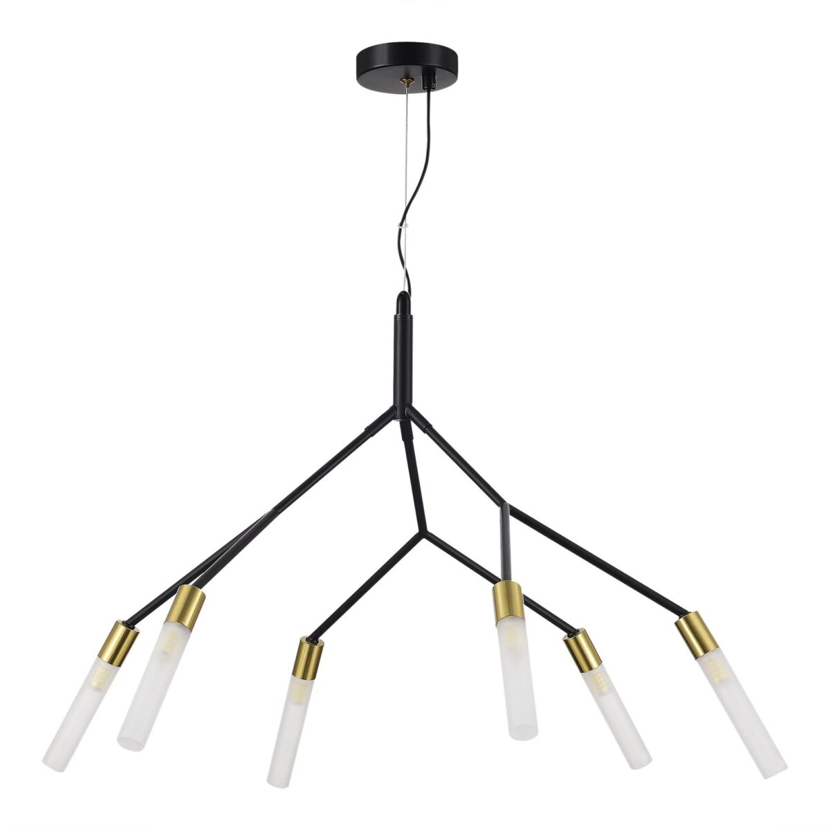 SLE1129-403-06 Светильник подвесной Черный, латунь/Белый G9 6*5W КАЙТО — изображение 1