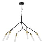 SLE1129-403-06 Светильник подвесной Черный, латунь/Белый G9 6*5W КАЙТО