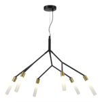 SLE1129-403-06 Светильник подвесной Черный, латунь/Белый G9 6*5W КАЙТО — изображение 2