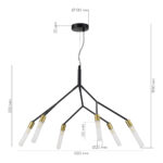 SLE1129-403-06 Светильник подвесной Черный, латунь/Белый G9 6*5W КАЙТО — изображение 4