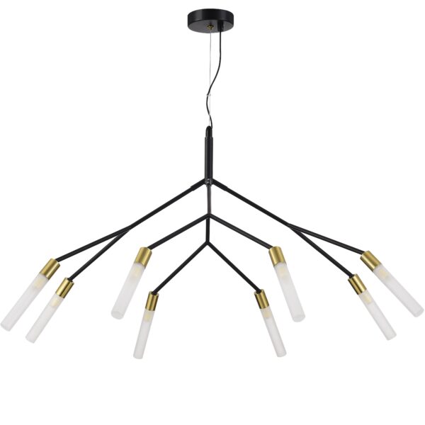 SLE1129-403-08 Светильник подвесной Черный, латунь/Белый G9 8*5W КАЙТО