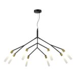 SLE1129-403-08 Светильник подвесной Черный, латунь/Белый G9 8*5W КАЙТО — изображение 2