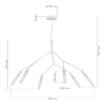 SLE1129-503-06 Светильник подвесной Белый/Белый G9 6*5W КАЙТО — изображение 4