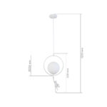 SLE115113-01 Подвес Белый/Белый E27 1*60W ТЕНАТО — изображение 4