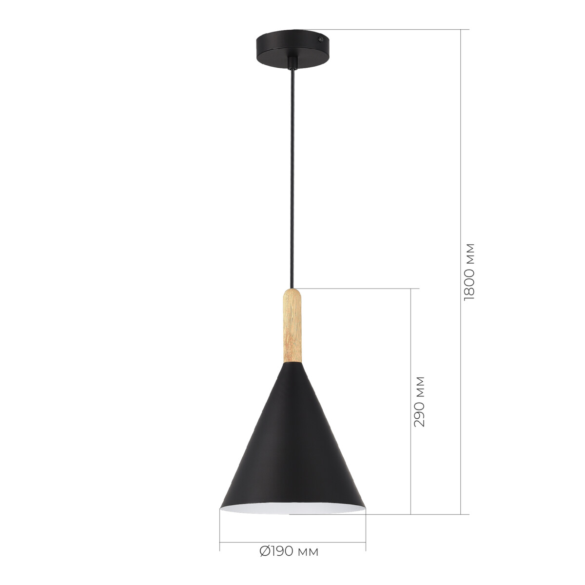 в наличии SLE1255-403-01 Светильник подвесной Черный/Черный E27 1*40W ARKET - купить в интернет-магазине Светильники Торг