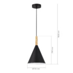 в наличии SLE1255-403-01 Светильник подвесной Черный/Черный E27 1*40W ARKET - купить в интернет-магазине Светильники Торг