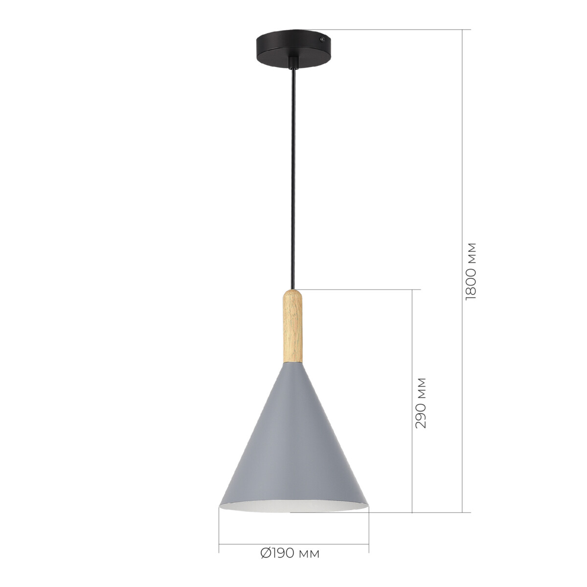 в наличии SLE1255-423-01 Светильник подвесной Черный/Серый E27 1*40W ARKET - купить в интернет-магазине Светильники Торг