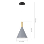 в наличии SLE1255-423-01 Светильник подвесной Черный/Серый E27 1*40W ARKET - купить в интернет-магазине Светильники Торг