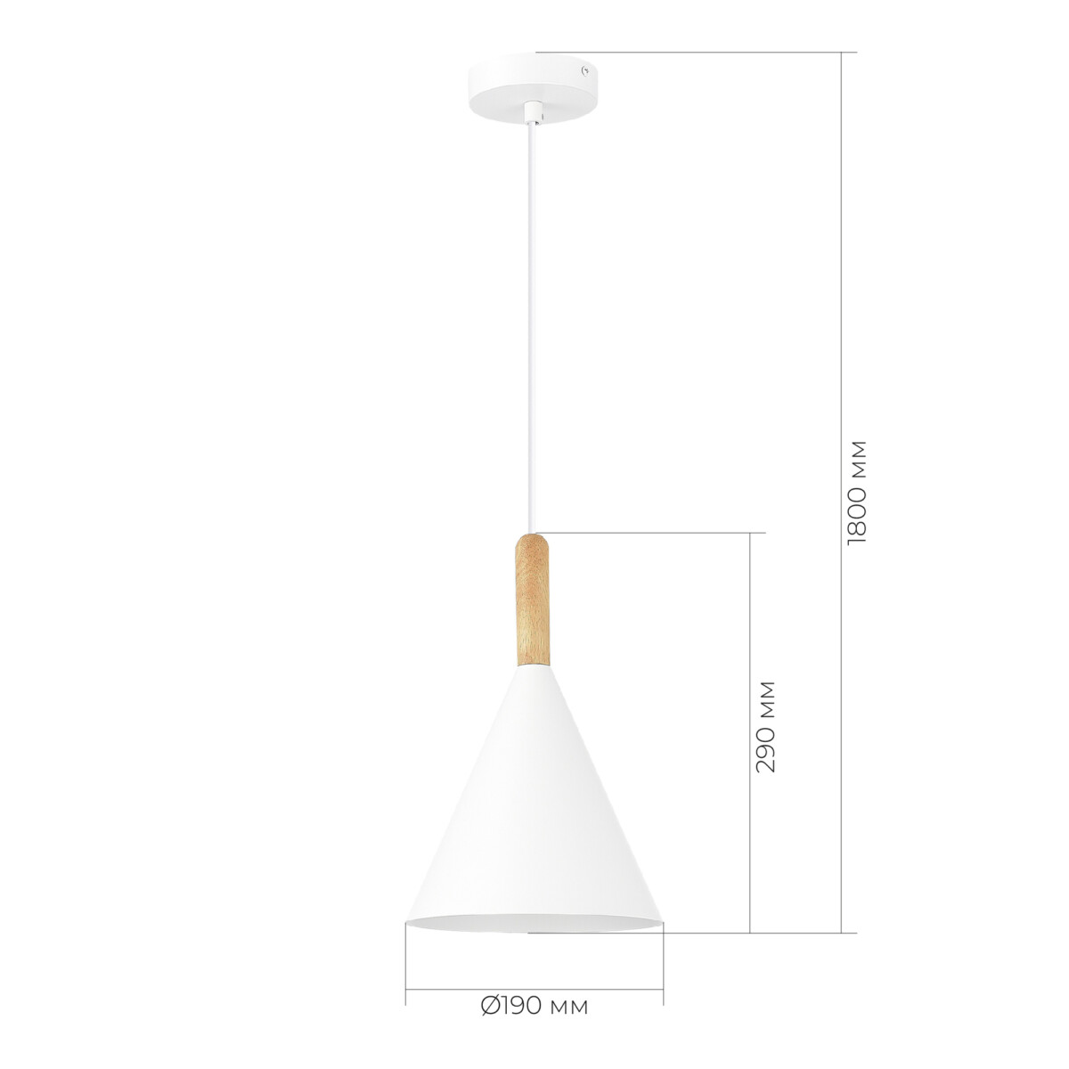в наличии SLE1255-503-01 Светильник подвесной Белый/Белый E27 1*40W ARKET - купить в интернет-магазине Светильники Торг