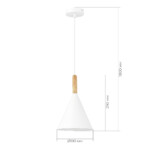 в наличии SLE1255-503-01 Светильник подвесной Белый/Белый E27 1*40W ARKET - купить в интернет-магазине Светильники Торг