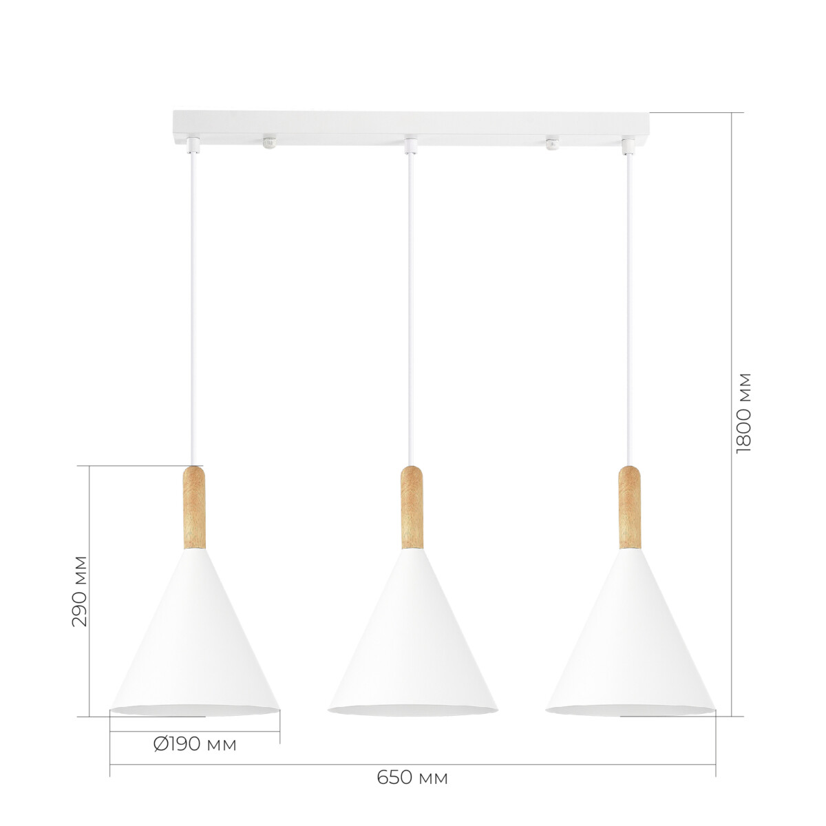 в наличии SLE1255-503-03 Светильник подвесной Белый/Белый E27 3*40W ARKET - купить в интернет-магазине Светильники Торг