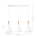 в наличии SLE1255-503-03 Светильник подвесной Белый/Белый E27 3*40W ARKET - купить в интернет-магазине Светильники Торг