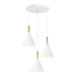 в наличии SLE1255-513-03 Светильник подвесной Белый/Белый E27 3*40W ARKET - купить в интернет-магазине Светильники Торг