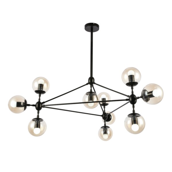 SLE154903-10 Светильник потолочный Черный/Янтарный E27 10*40W LACOTTA