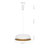 SLE1812-503-01 Светильник подвесной Белый, Древесный/белая LED 1*30W 4000K MUSE — изображение 2