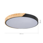 SLE200942-01 Светильник потолочный Черный, Светлое дерево/Белый LED 1*45W 3000K/4000K/6000K ФЕСТА — изображение 5