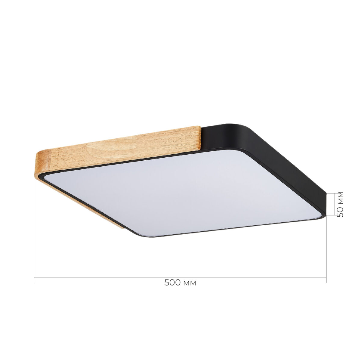 SLE201242-01 Светильник потолочный Черный, Светлое дерево/Белый LED 1*42W 3000K/4000K/6000K ФЕСТА — изображение 5