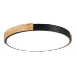 SLE201342-01 Светильник потолочный Черный, Светлое дерево/Белый LED 1*40W 3000K/4000K/6000K ДЕЛИА