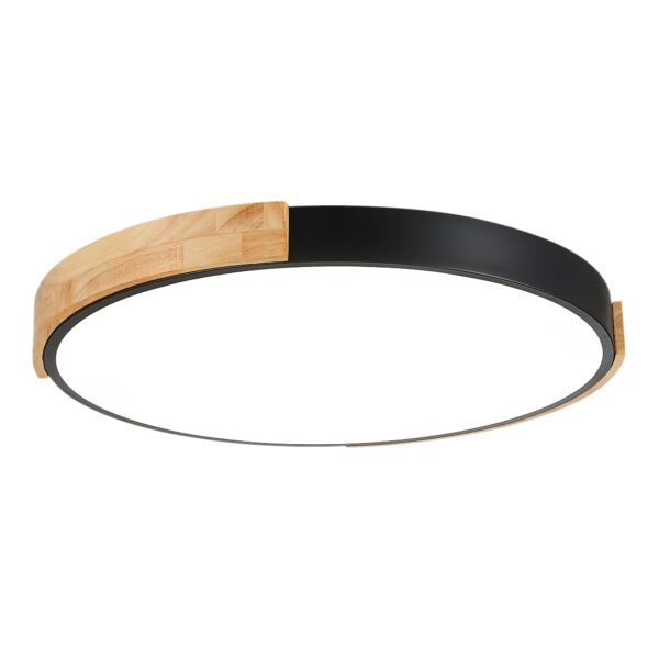 SLE201342-01 Светильник потолочный Черный, Светлое дерево/Белый LED 1*40W 3000K/4000K/6000K ДЕЛИА