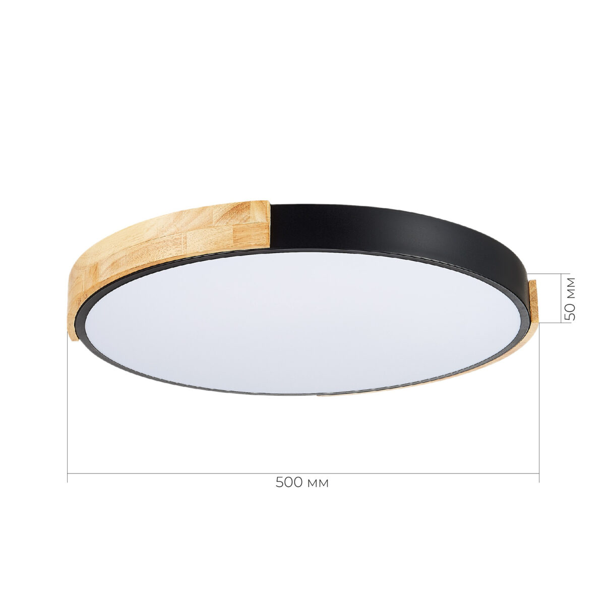 SLE201342-01 Светильник потолочный Черный, Светлое дерево/Белый LED 1*40W 3000K/4000K/6000K ДЕЛИА — изображение 5