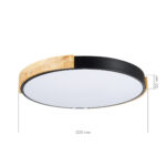 SLE201342-01 Светильник потолочный Черный, Светлое дерево/Белый LED 1*40W 3000K/4000K/6000K ДЕЛИА — изображение 5