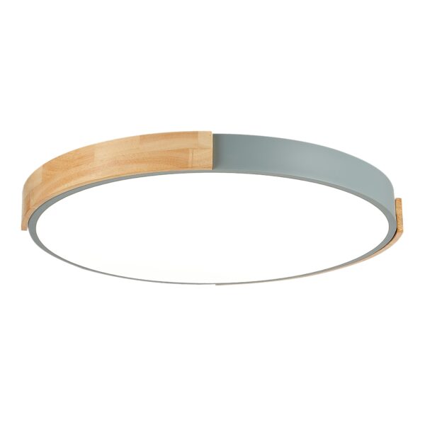 SLE201372-01 Светильник потолочный Серый, Светлое дерево/Белый LED 1*40W 3000K/4000K/6000K ДЕЛИА