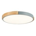 SLE201372-01 Светильник потолочный Серый, Светлое дерево/Белый LED 1*40W 3000K/4000K/6000K ДЕЛИА — изображение 2