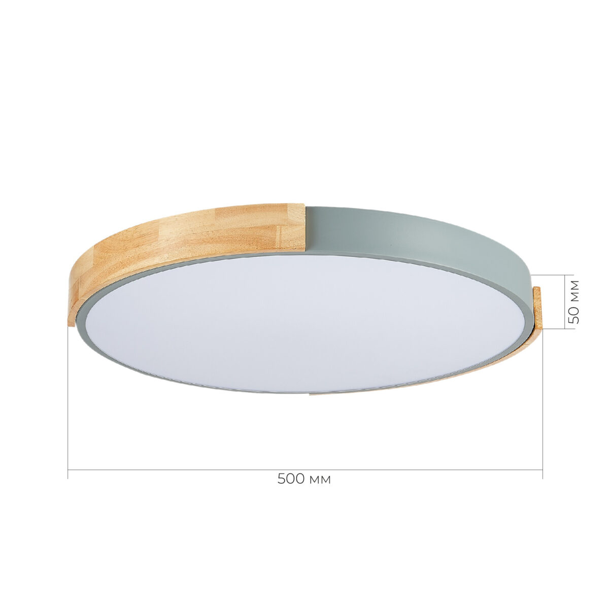 SLE201372-01 Светильник потолочный Серый, Светлое дерево/Белый LED 1*40W 3000K/4000K/6000K ДЕЛИА — изображение 5