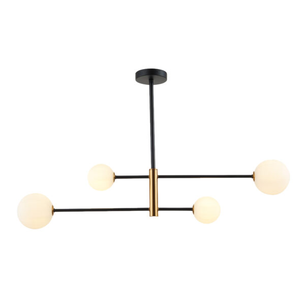 SLE220103-04 Светильник потолочный Черный, Бронза/Белый G9 4*5W АРКОЛА