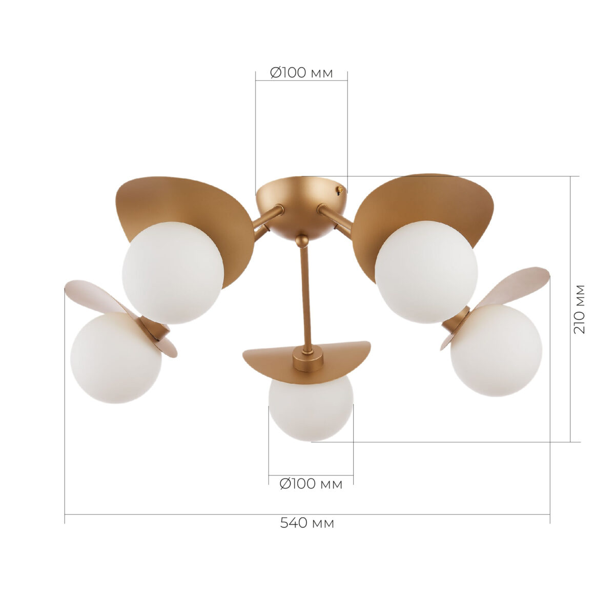 SLE220502-05 Светильник потолочный Золотистый/Белый G9 5*5W БОЛЬЦАНО — изображение 4