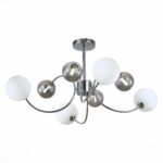 SLE220912-08 Светильник потолочный Хром/Белый, Дымчатый G9 LED 8*5W ФОРМАЙО