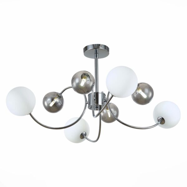 SLE220912-08 Светильник потолочный Хром/Белый, Дымчатый G9 LED 8*5W ФОРМАЙО