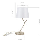 SLE300104-01 Прикроватная лампа Никель/Белый E14 1*40W DENICE — изображение 3