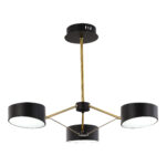 SLE6005-402-03 Светильник потолочный Черный, Золотистый/Черный LED 3*10W ВАЛЛЕ