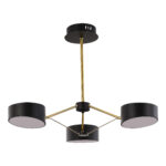 SLE6005-402-03 Светильник потолочный Черный, Золотистый/Черный LED 3*10W ВАЛЛЕ — изображение 2